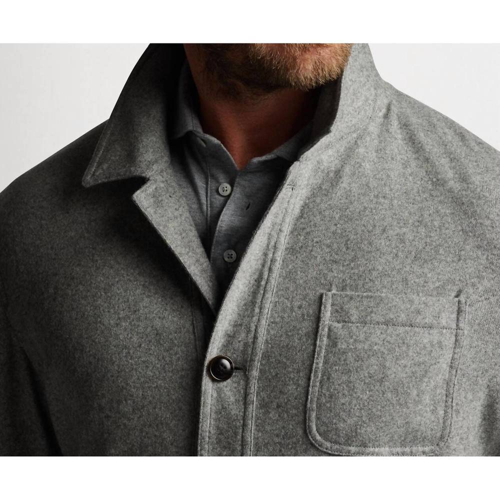 NEW PETER MILLAR cashmere chore coat in gale grey - Picture 2 of 4